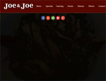 Tablet Screenshot of joeandjoerestaurant.com